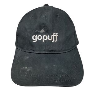 Gopuff Spell Out Slideback Hat Black One Size Embroidered 6 Panel